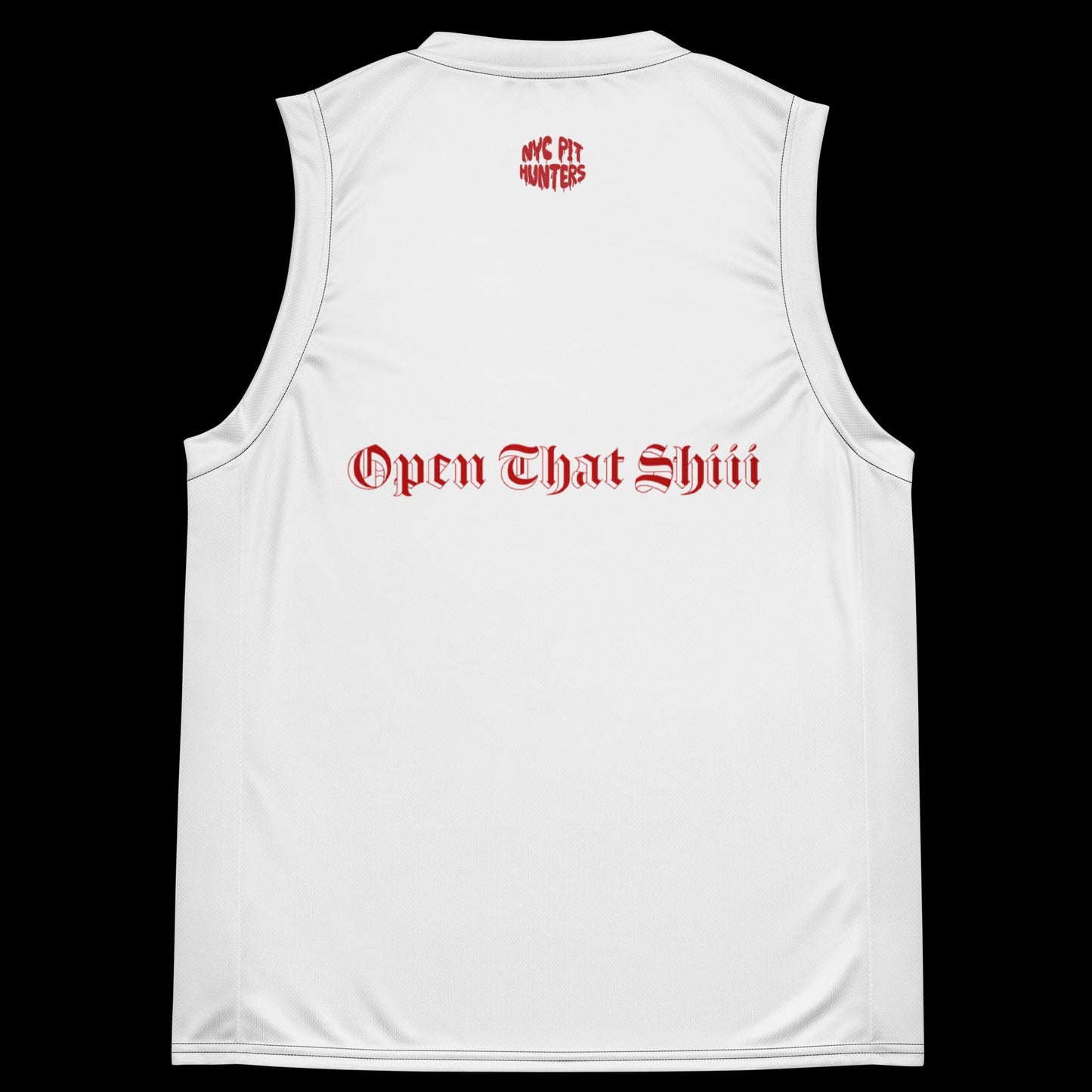 NYC Pit Hunters White Unisex Basketball Jersey