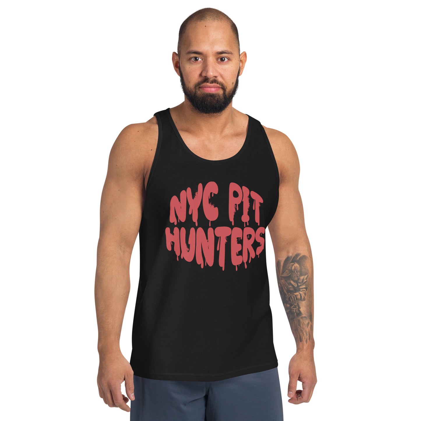 S Sh Shoved NYC Pit Hunters Black Men's Tank Top