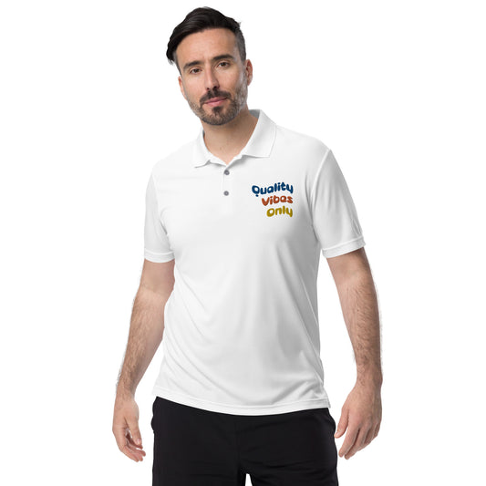 Quality Vibes Only Adidas performance polo shirt