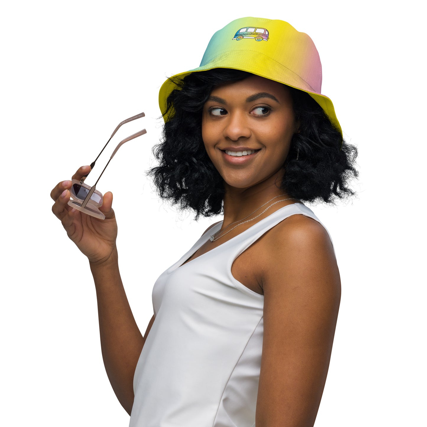 Catching a Vibe and Love your Life Reversible bucket hat