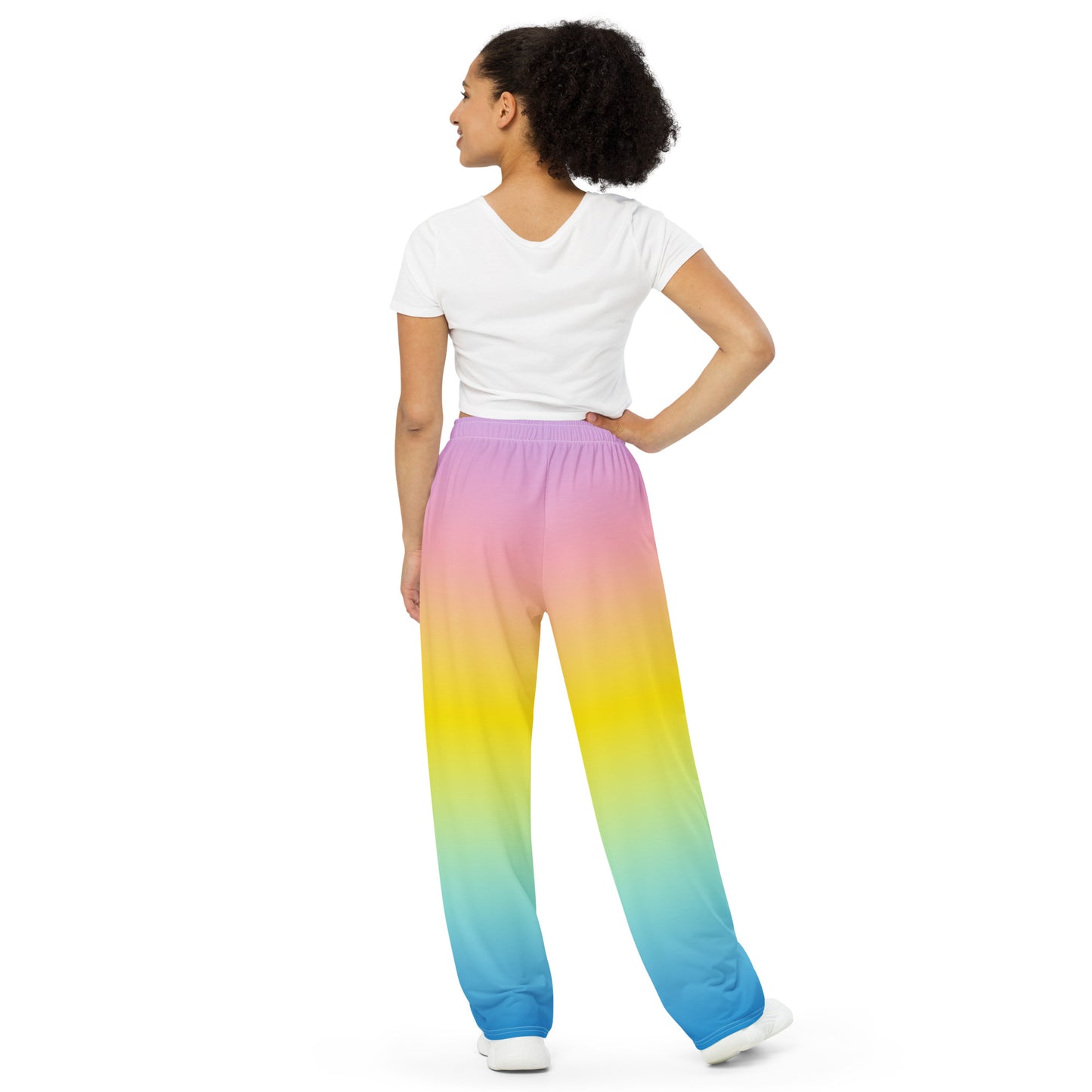 happy unisex wide-leg pants