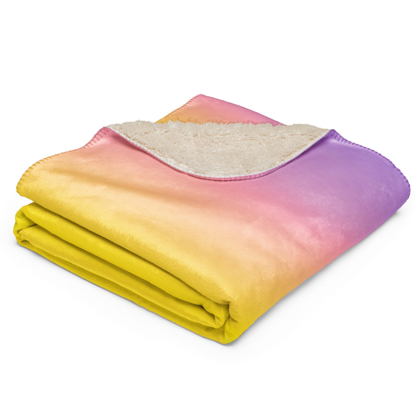 Happy Trippy Sherpa blanket