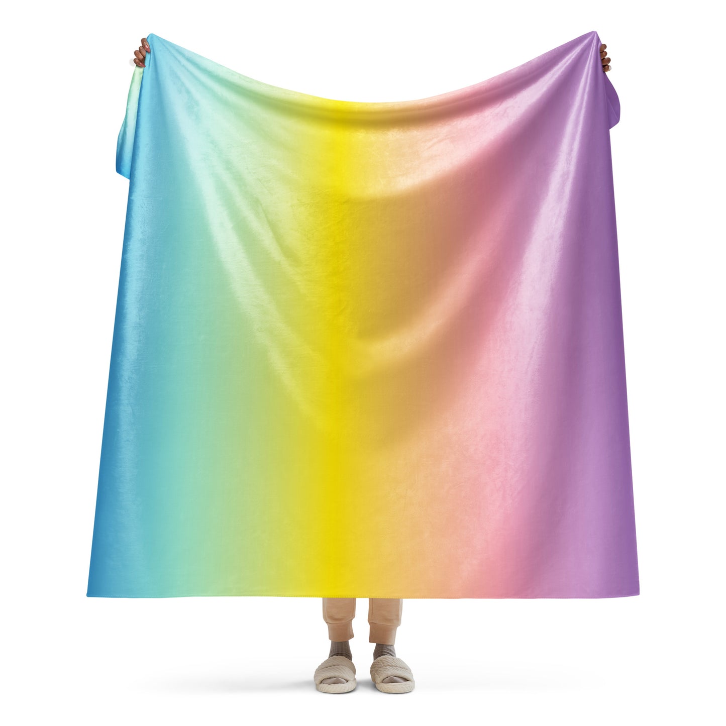 Happy Trippy Sherpa blanket